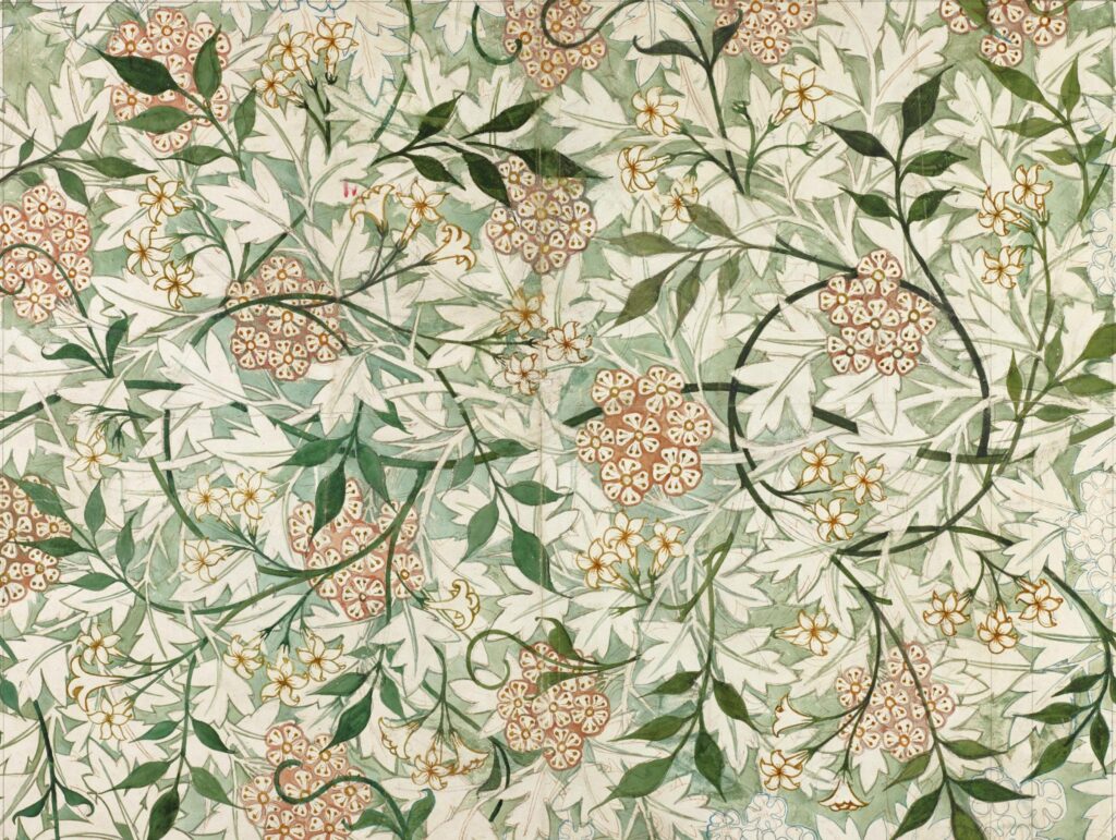 Decorative floral patterns. From the Birmingham Museums Trust.