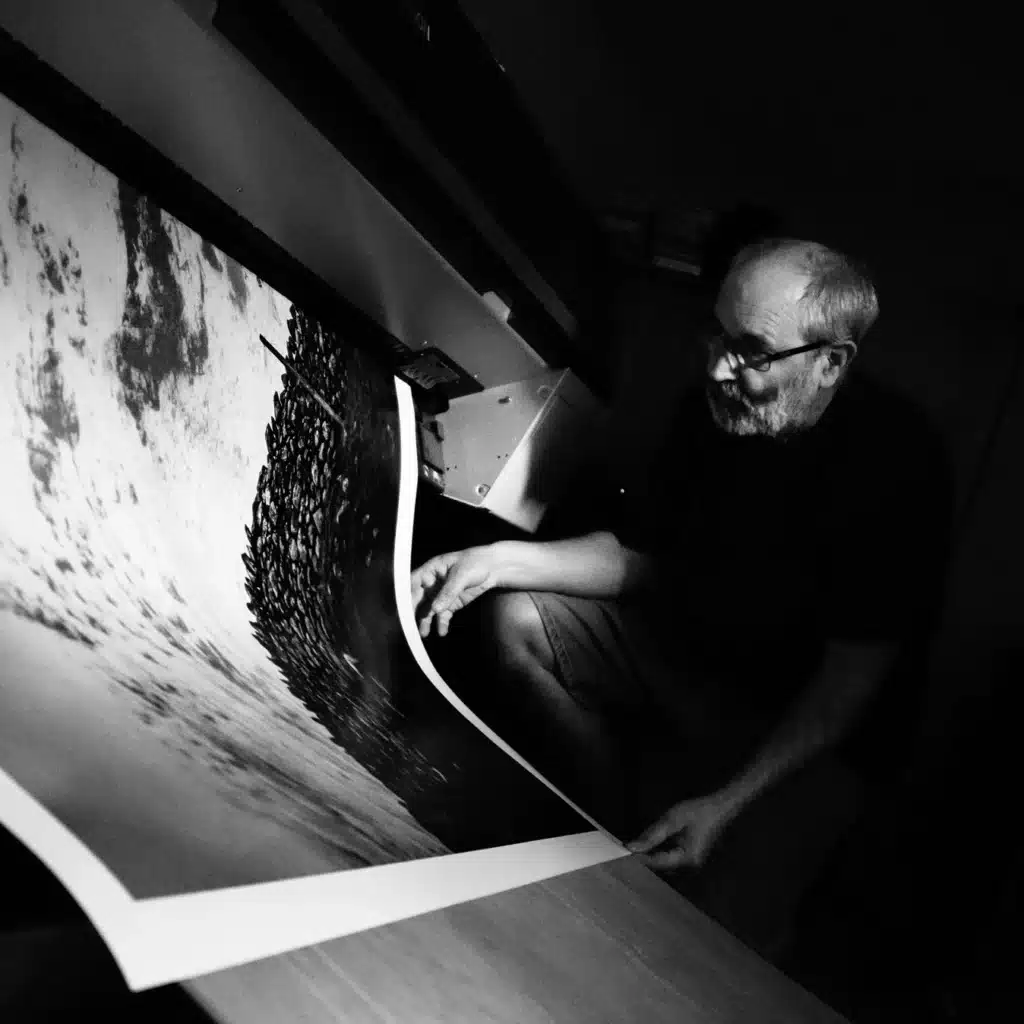 Glen Foster with a printed photo